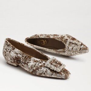 NEW SAM EDELMAN Janina Dress Flats With Ornament Prosecco for women 254 2M4